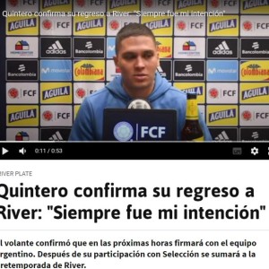 深足中超标王自宣将离队 金特罗：河床将是下一站